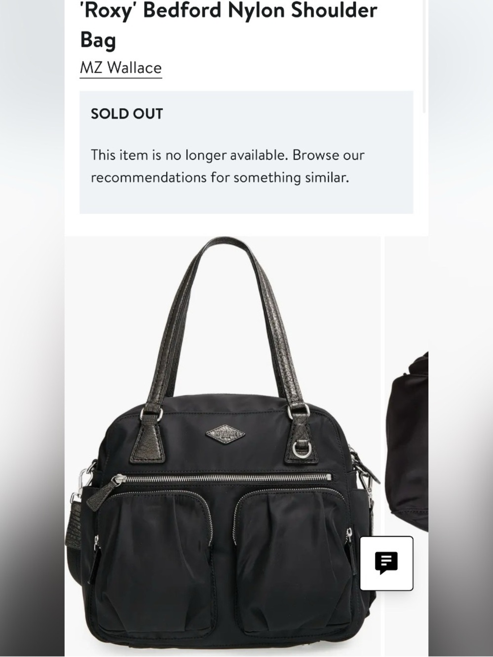 Mz Wallace 'Roxy' Bedford Nylon Black
Shoulder
Bag $345